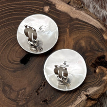 Load image into Gallery viewer, FEDERICO JIMENEZ Sterling Silver Modernist Style Flower Clip On Earrings Circles
