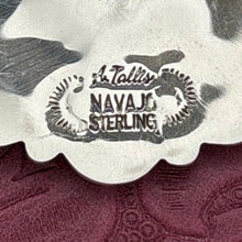 Load image into Gallery viewer, AARON TALLIS Navajo Sterling Silver Purple Spiny Oyster Teardrop Cluster Pendant
