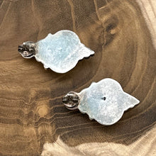 Load image into Gallery viewer, 1990s SOUTHWEST STYLE Sterling Silver &amp; Hubei Turquoise Post Earrings Raindrops
