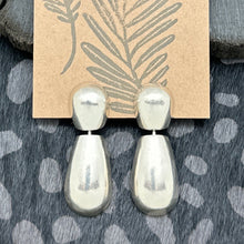 Load image into Gallery viewer, ZINA BEVERLY HILLS Sterling Silver Clip Earrings With Elongated Rounded Dangles
