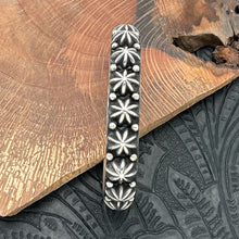 Load image into Gallery viewer, HAPPY PIASSO Navajo Sterling Silver Cuff Bracelet Star Shots &amp; Raindrops 7.125"
