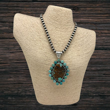 Load image into Gallery viewer, FEDERICO JIMENEZ Sterling Silver &amp; Royston Turquoise Cluster Pendant Sampler

