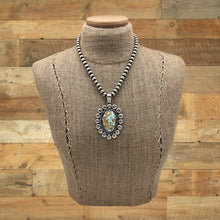 Load image into Gallery viewer, ALLISON SNOWHAWK LEE Navajo Sterling Silver &amp; Mine Number 8 Turquoise Pendant
