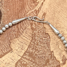 Load image into Gallery viewer, NATIVE AMERICAN Sterling Silver 6mm Round Machine Made Bead Necklace 17.5" Long
