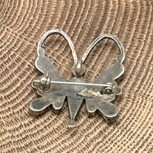 Load image into Gallery viewer, 1970s Native American ZUNI Sterling Multi Stone Inlay Butterfly Pin Or Pendant
