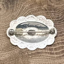 Load image into Gallery viewer, NATIVE AMERICAN Navajo-Made Sterling Silver Oval Mini Concho Pin Stampings

