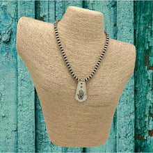 Load image into Gallery viewer, RAY TRACEY Navajo Sterling Silver Hands Of Time Contemporary Style Slide Pendant
