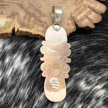 Load image into Gallery viewer, RONALD TOM For NAKAI Native American White Buffalo Onyx Coral Statement Pendant
