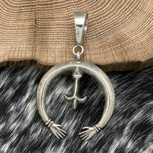 Load image into Gallery viewer, Vintage NATIVE AMERICAN Sterling Silver Naja Pendant with Large Bale
