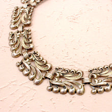 Load image into Gallery viewer, VINTAGE DANECRAFT Sterling Silver Chunky Scroll Design Choker Necklace
