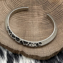 Load image into Gallery viewer, Vintage NATIVE AMERICAN Sterling Silver Carinated Cuff Bracelet Open Craters
